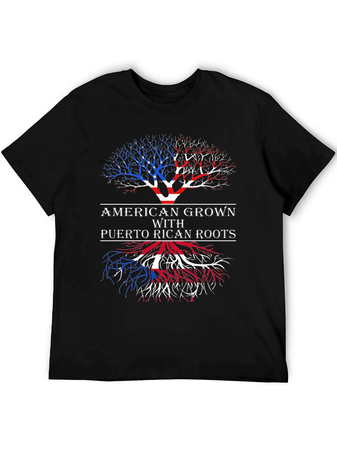 American Grown Puerto Rican Roots Tree T-Shirt