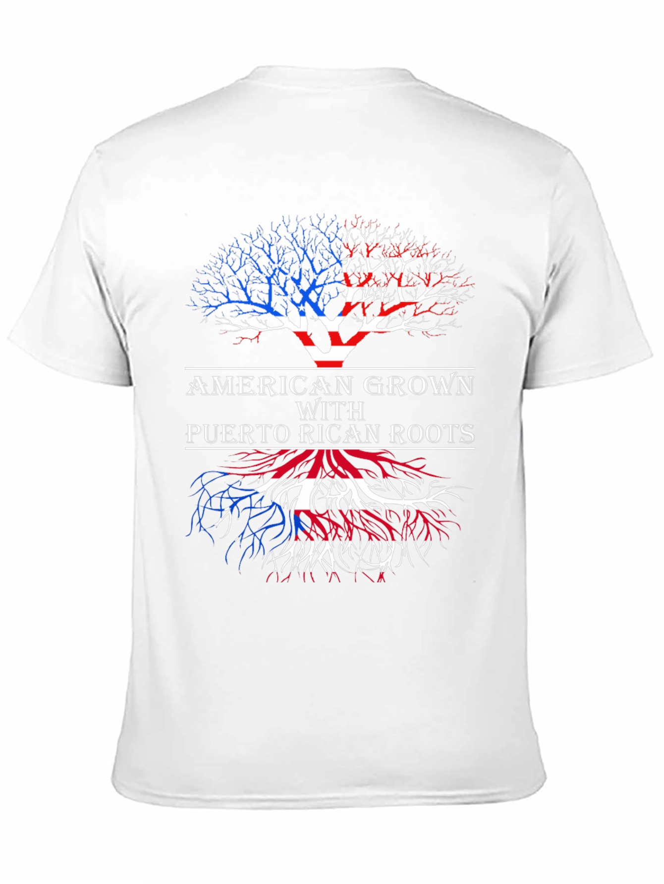 American Grown Puerto Rican Roots Tree T-Shirt