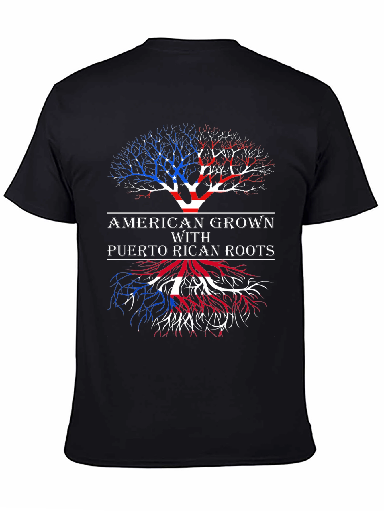American Grown Puerto Rican Roots Tree T-Shirt