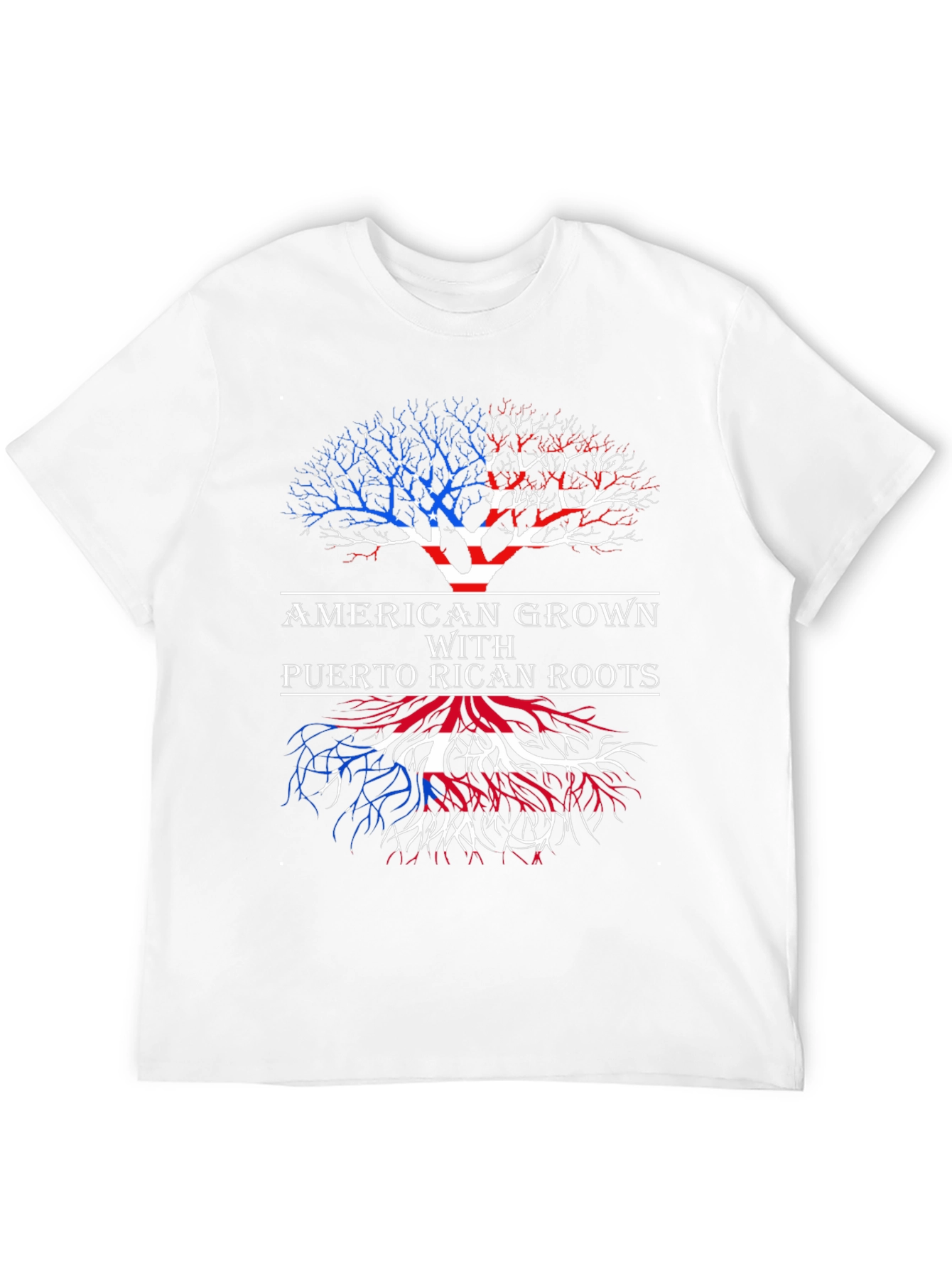 American Grown Puerto Rican Roots Tree T-Shirt