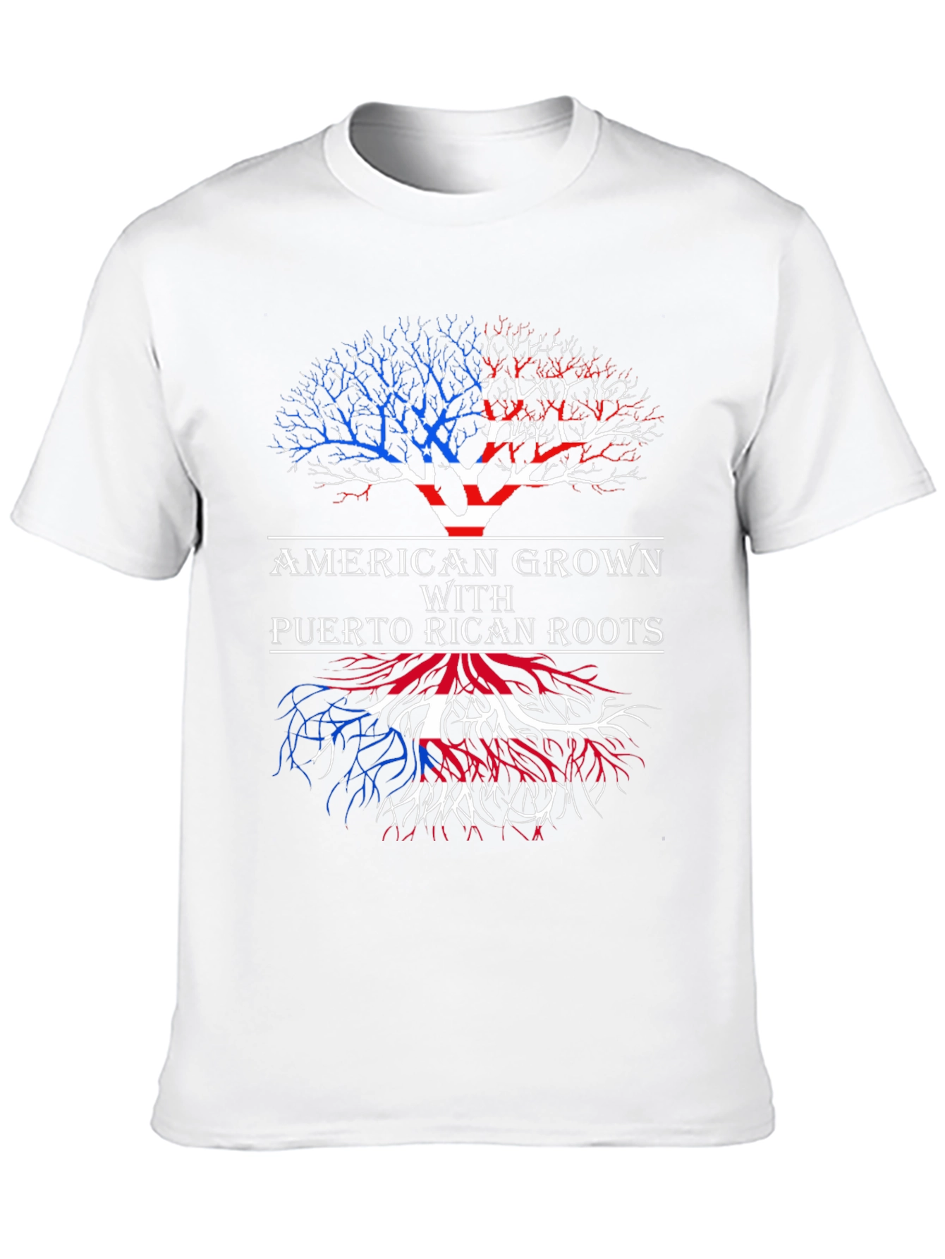 American Grown Puerto Rican Roots Tree T-Shirt