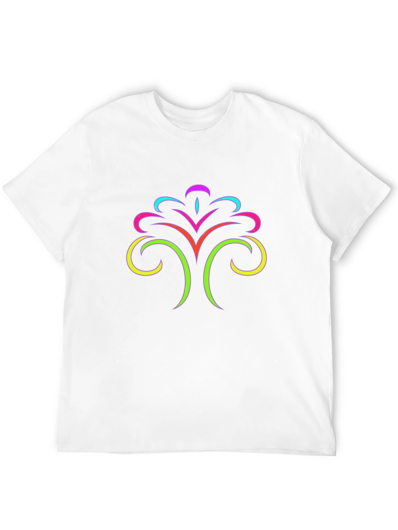 Abstract Swirl Design Black T-Shirt