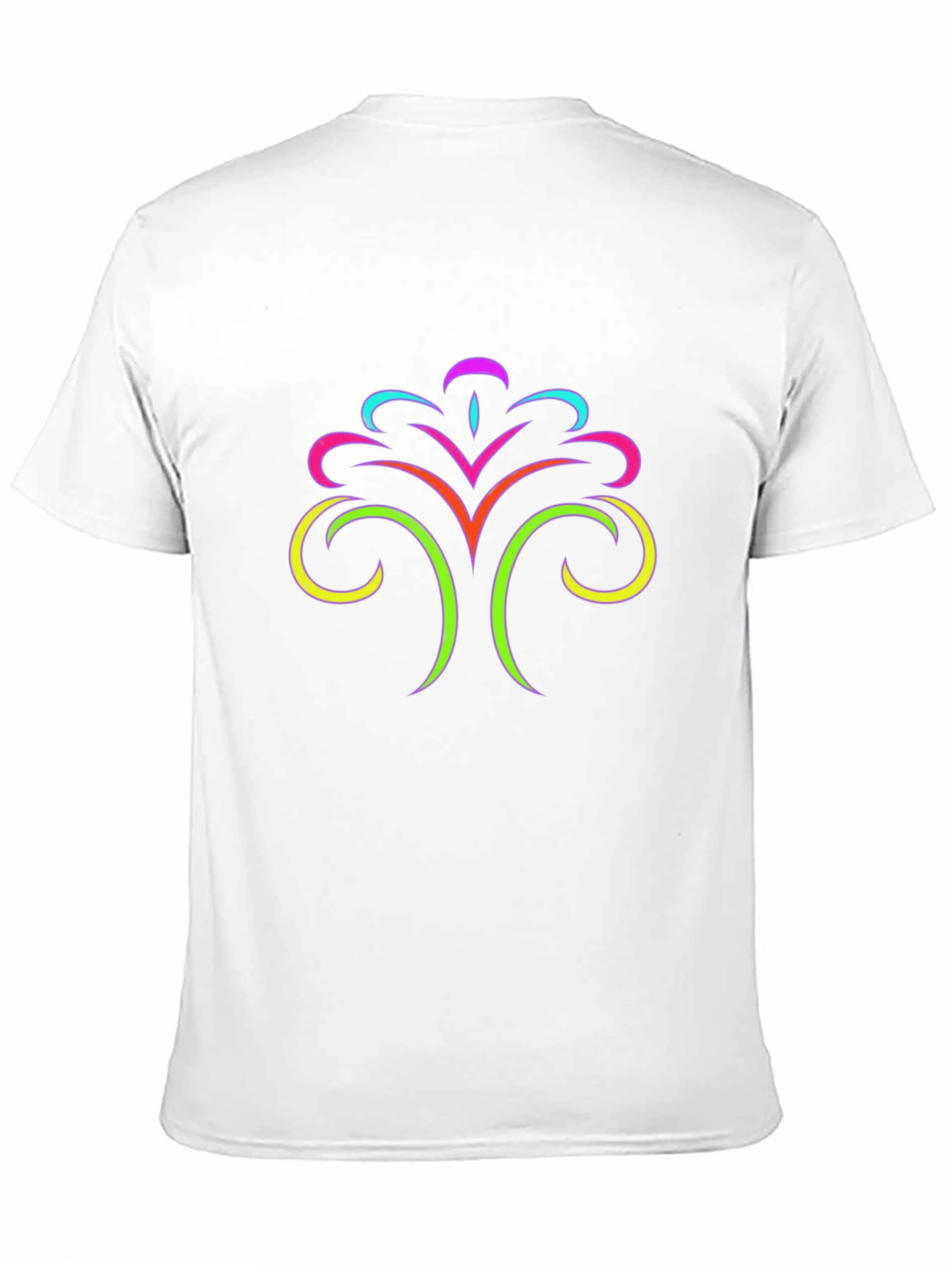 Abstract Swirl Design Black T-Shirt
