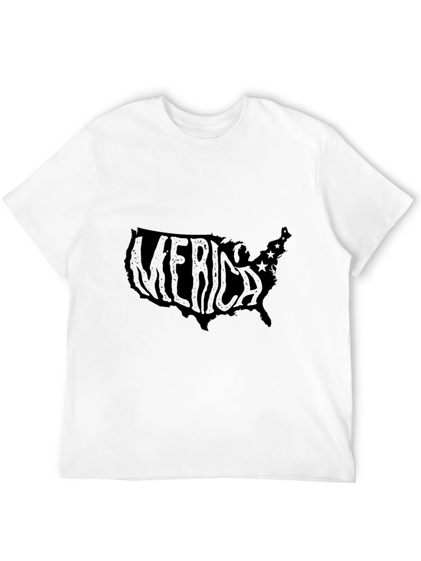 America Map Graphic T-Shirt - Patriotic Style
