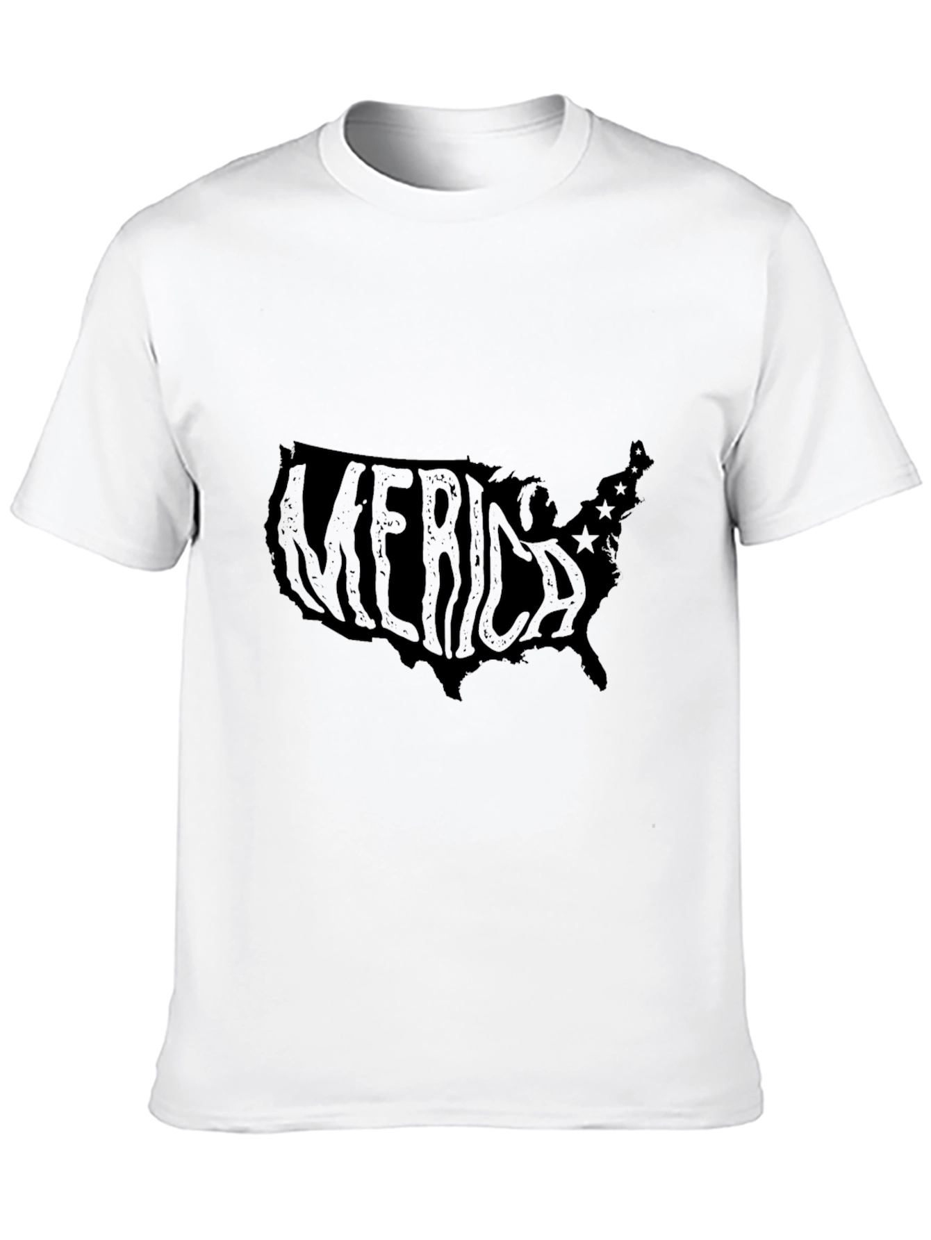America Map Graphic T-Shirt - Patriotic Style