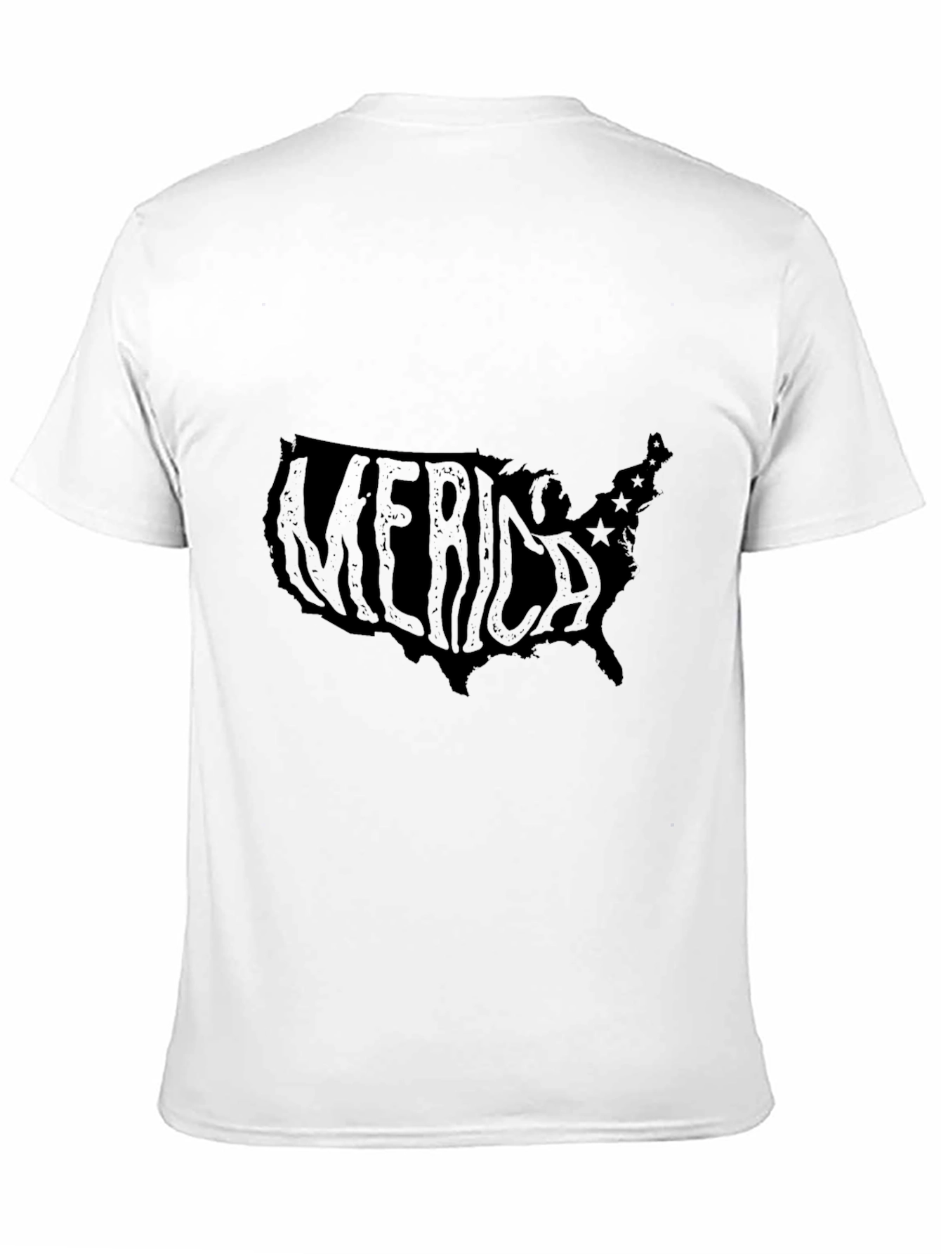 America Map Graphic T-Shirt - Patriotic Style