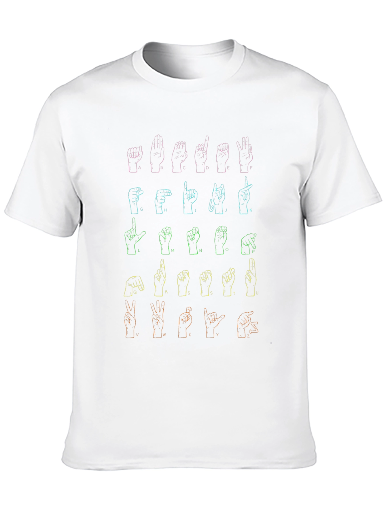 ASL Alphabet Graphic Tee - Sign Language Shirt