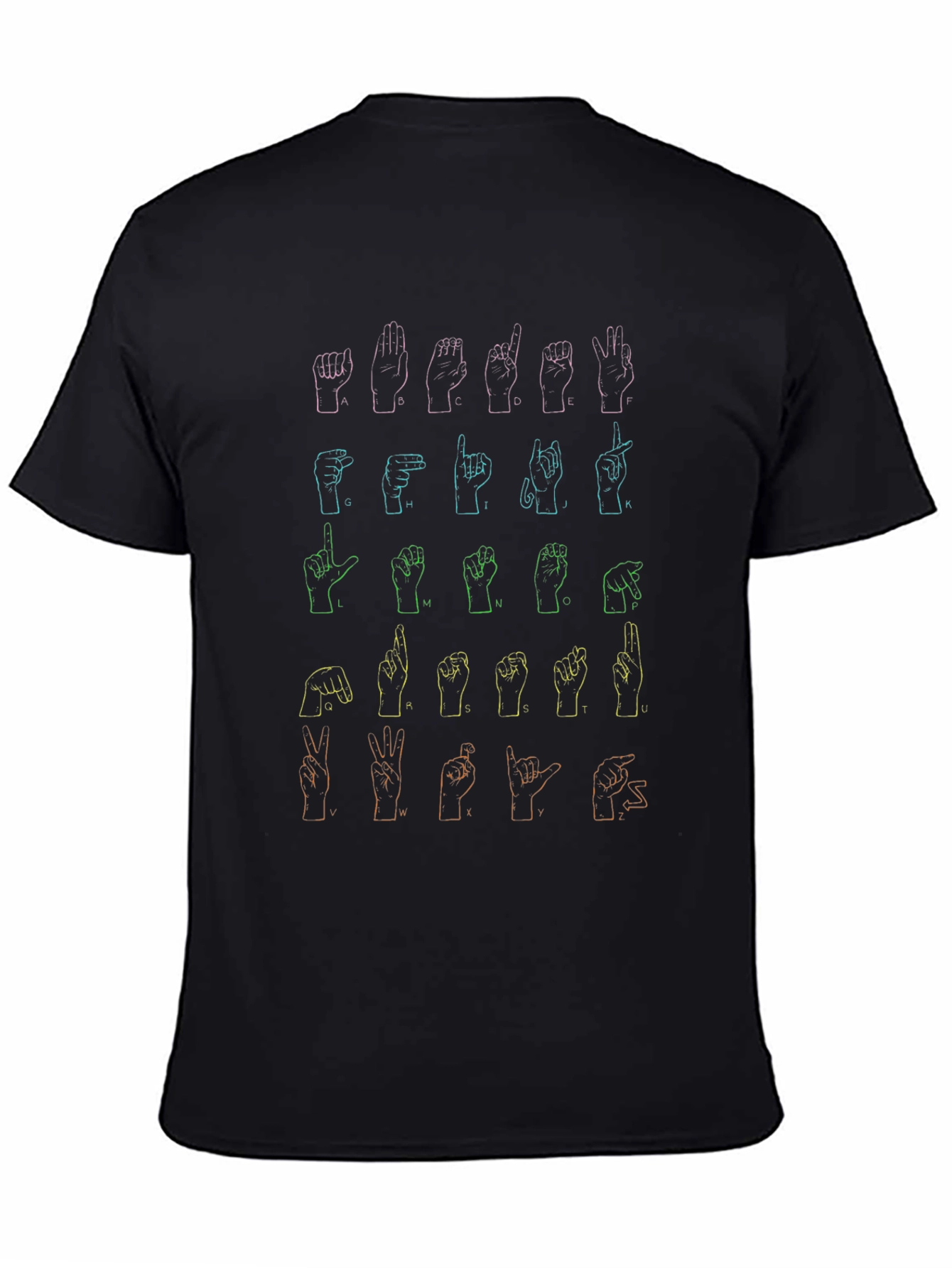 ASL Alphabet Graphic Tee - Sign Language Shirt