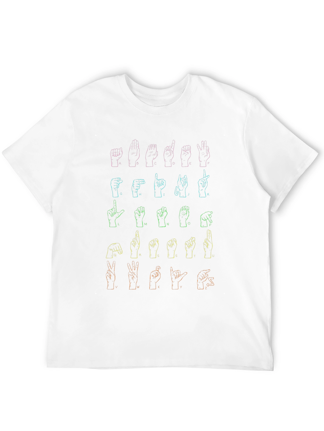 ASL Alphabet Graphic Tee - Sign Language Shirt