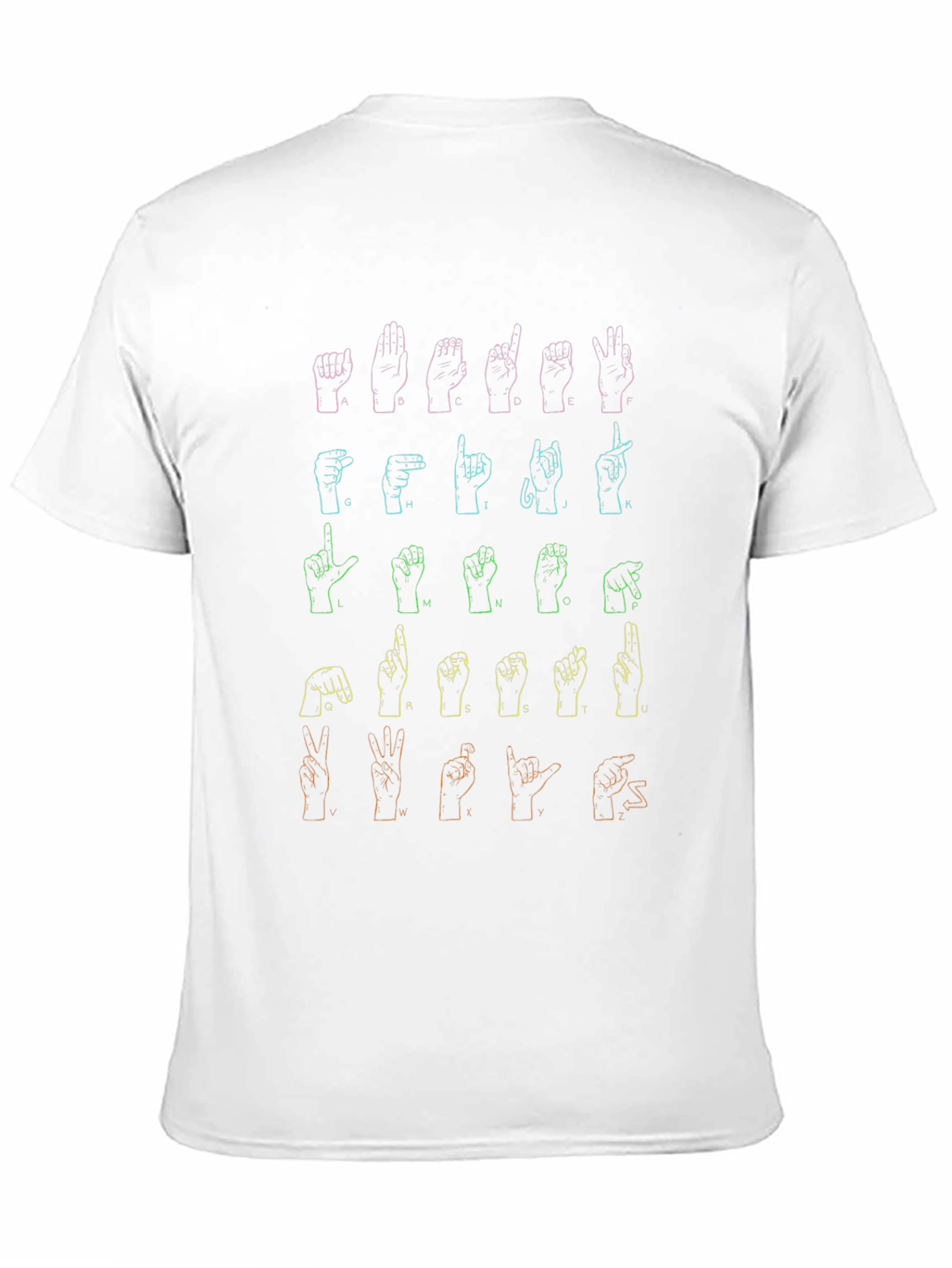 ASL Alphabet Graphic Tee - Sign Language Shirt