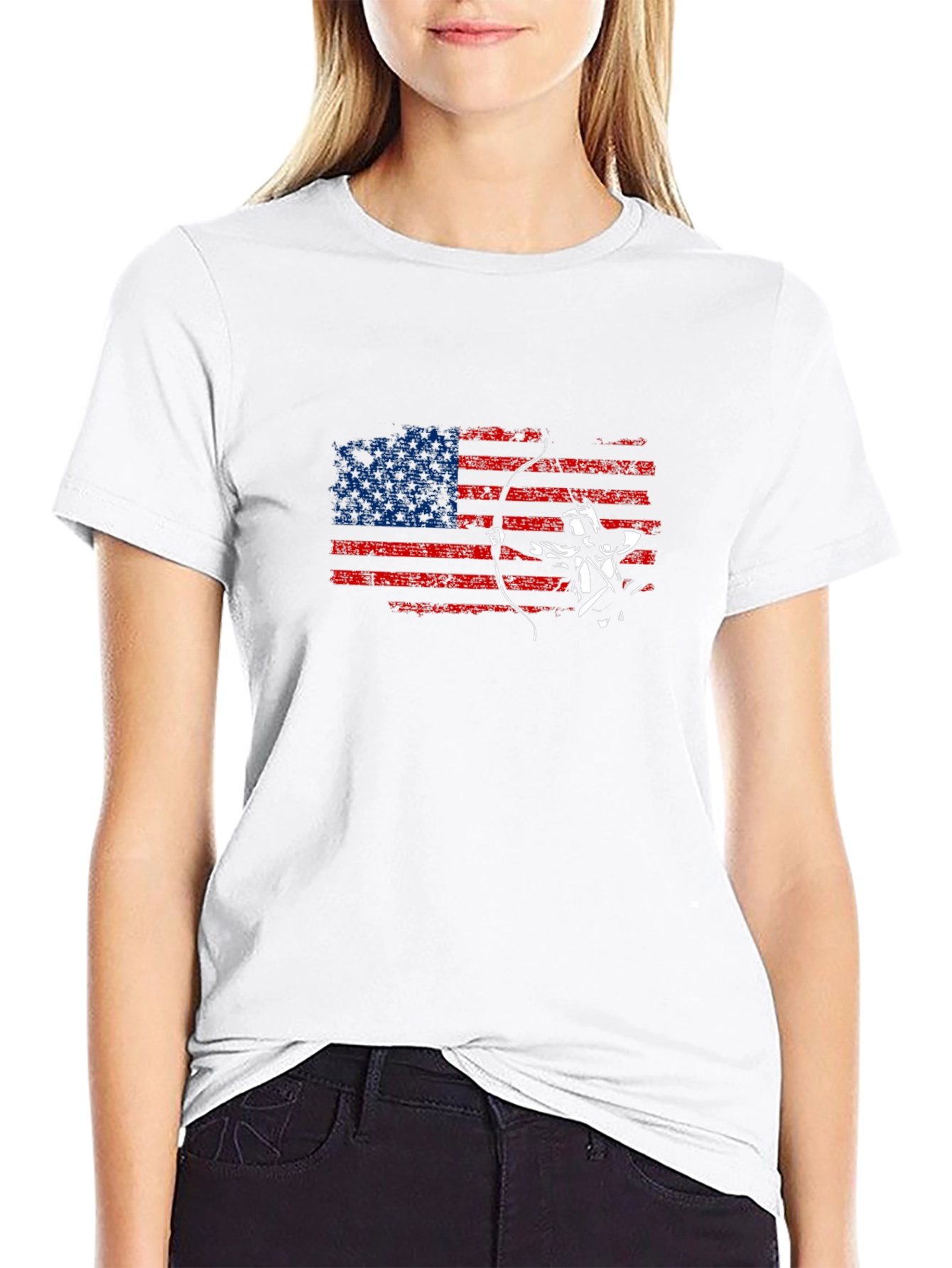 American Flag Archer Graphic T-Shirt