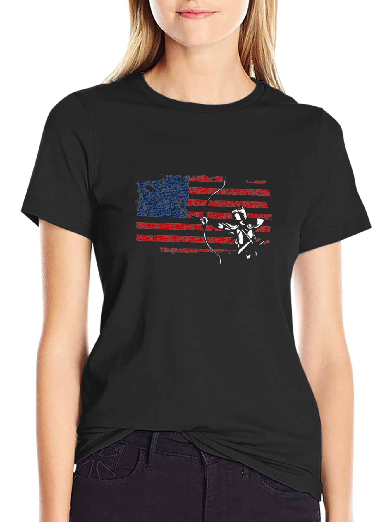 American Flag Archer Graphic T-Shirt