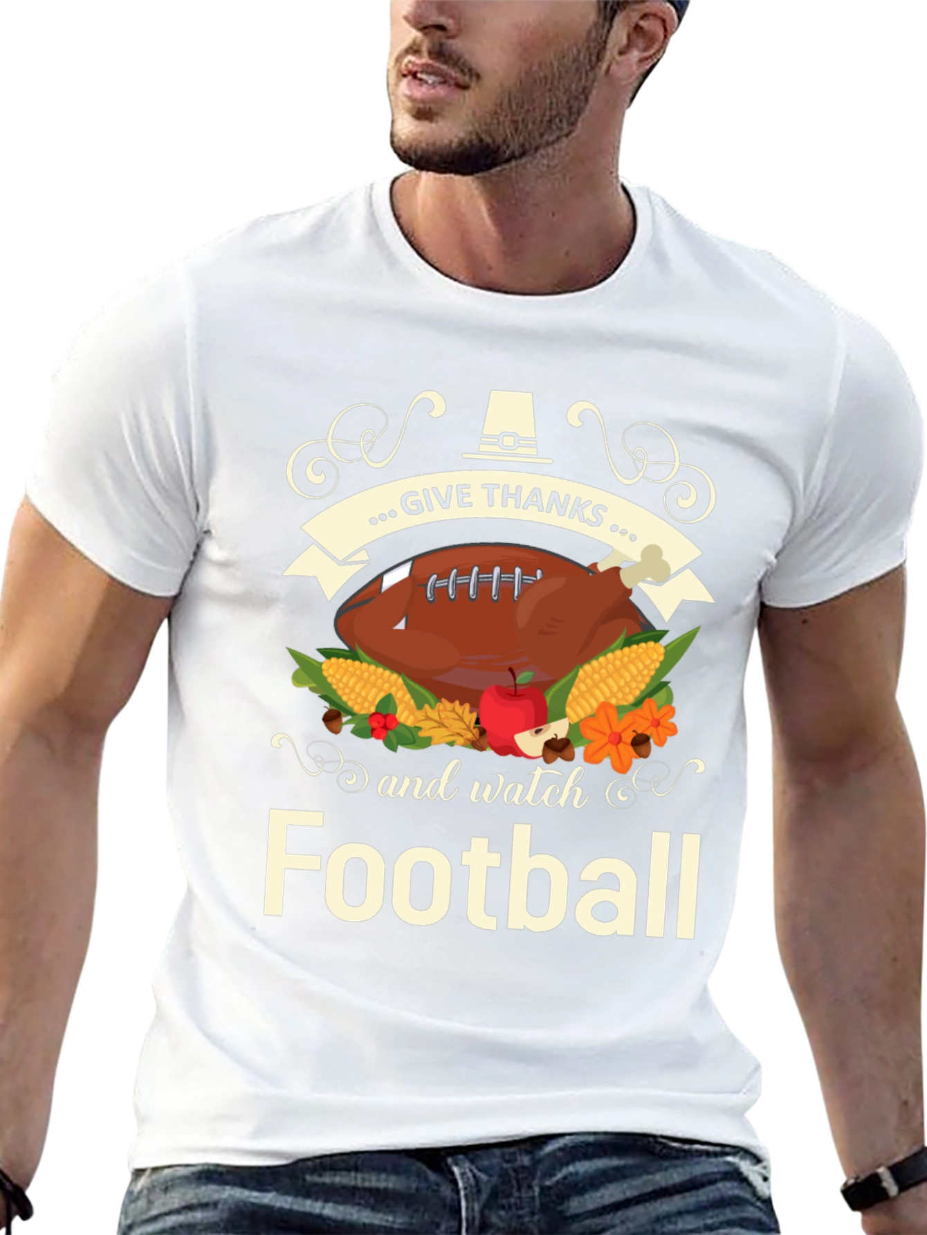 Give Thanks and Watch Football Thanksgiving T-Shirt