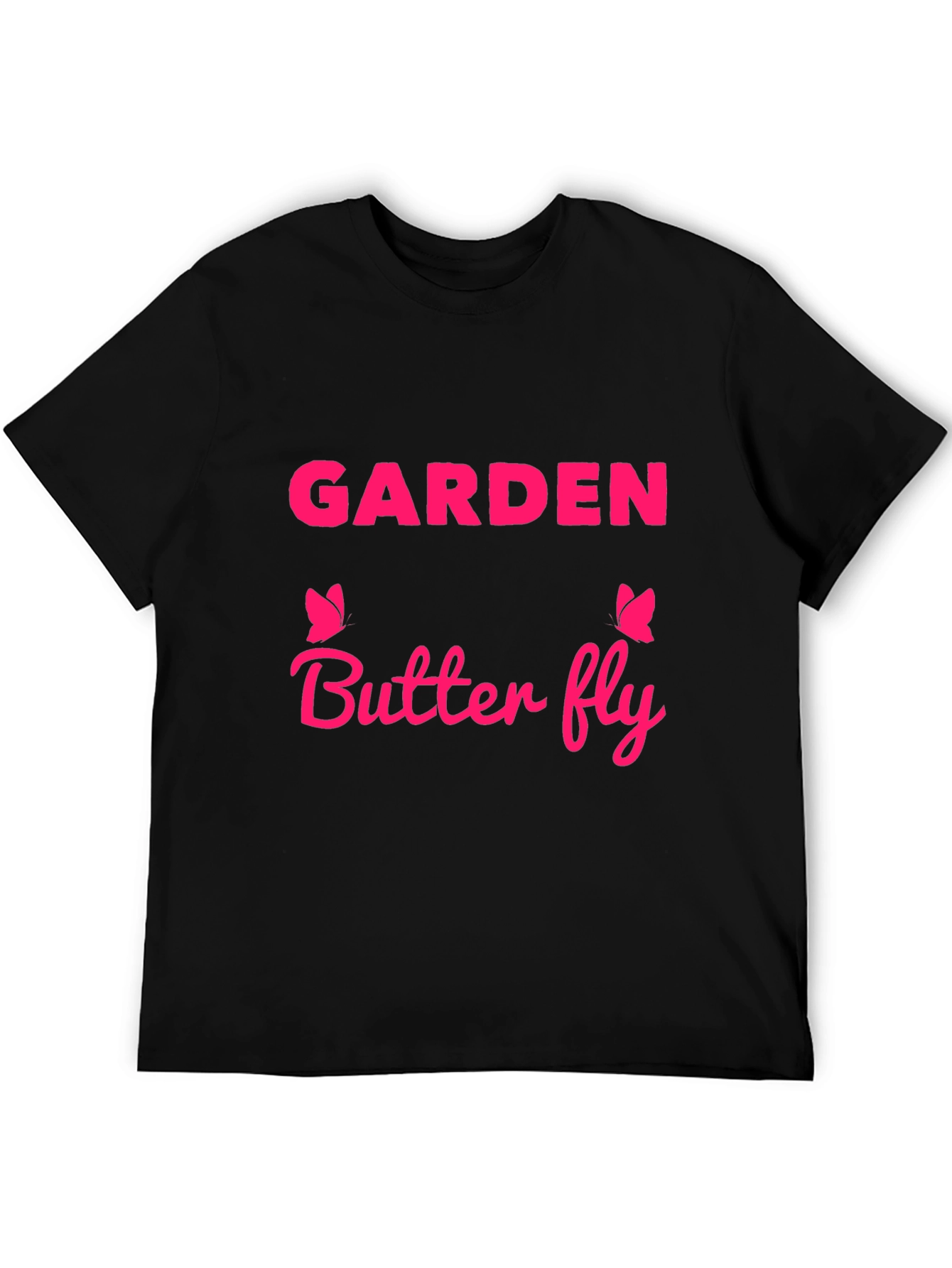 Garden Butterfly Graphic Tee - Black