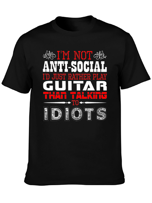 Anti-Social Guitar Player Graphic Tee