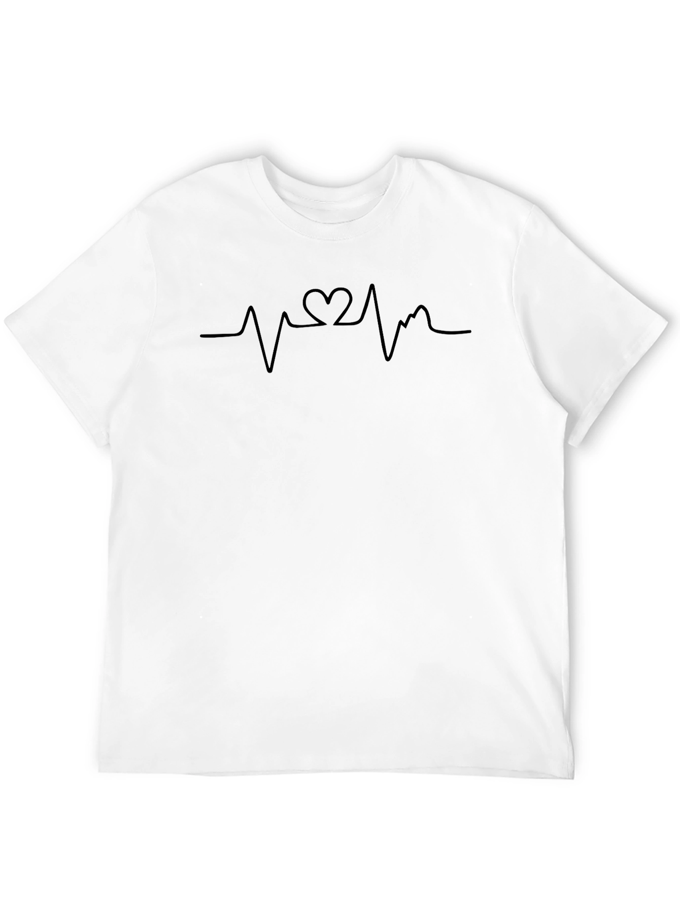 Heartbeat Love Graphic Tee - Black