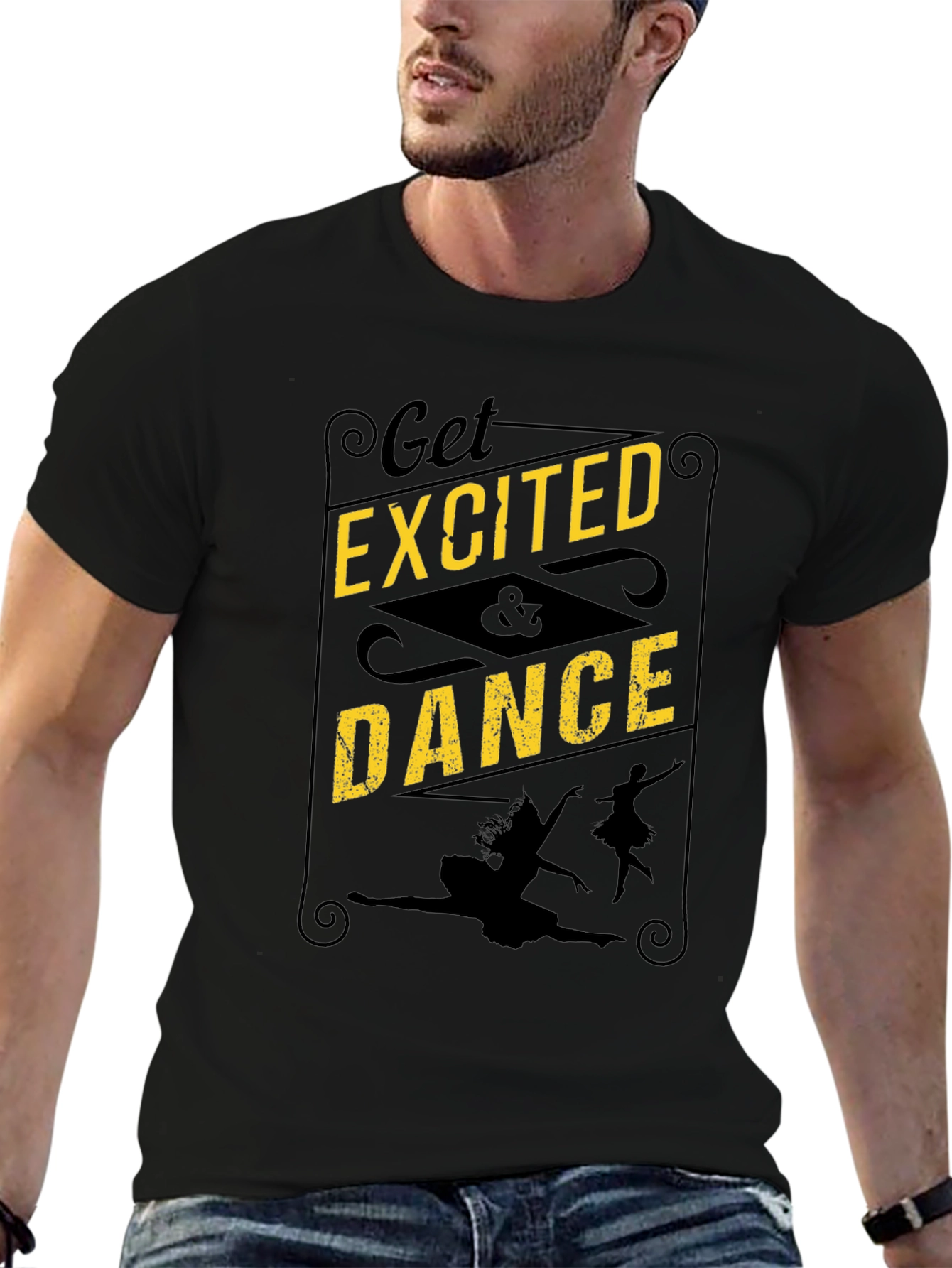 Get Excited & Dance Black T-Shirt