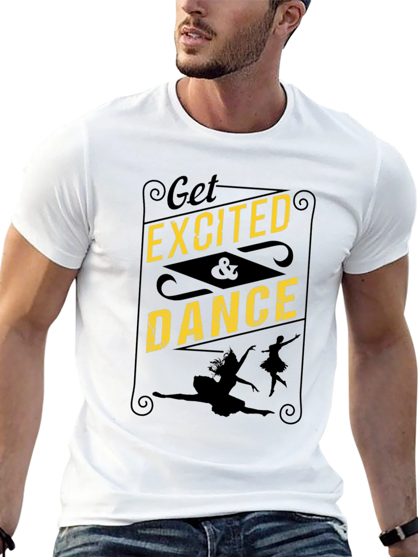 Get Excited & Dance Black T-Shirt
