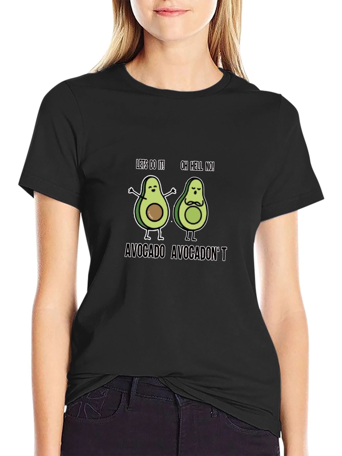 Avocado Pun Graphic T-Shirt - Humorous Fruit Tee