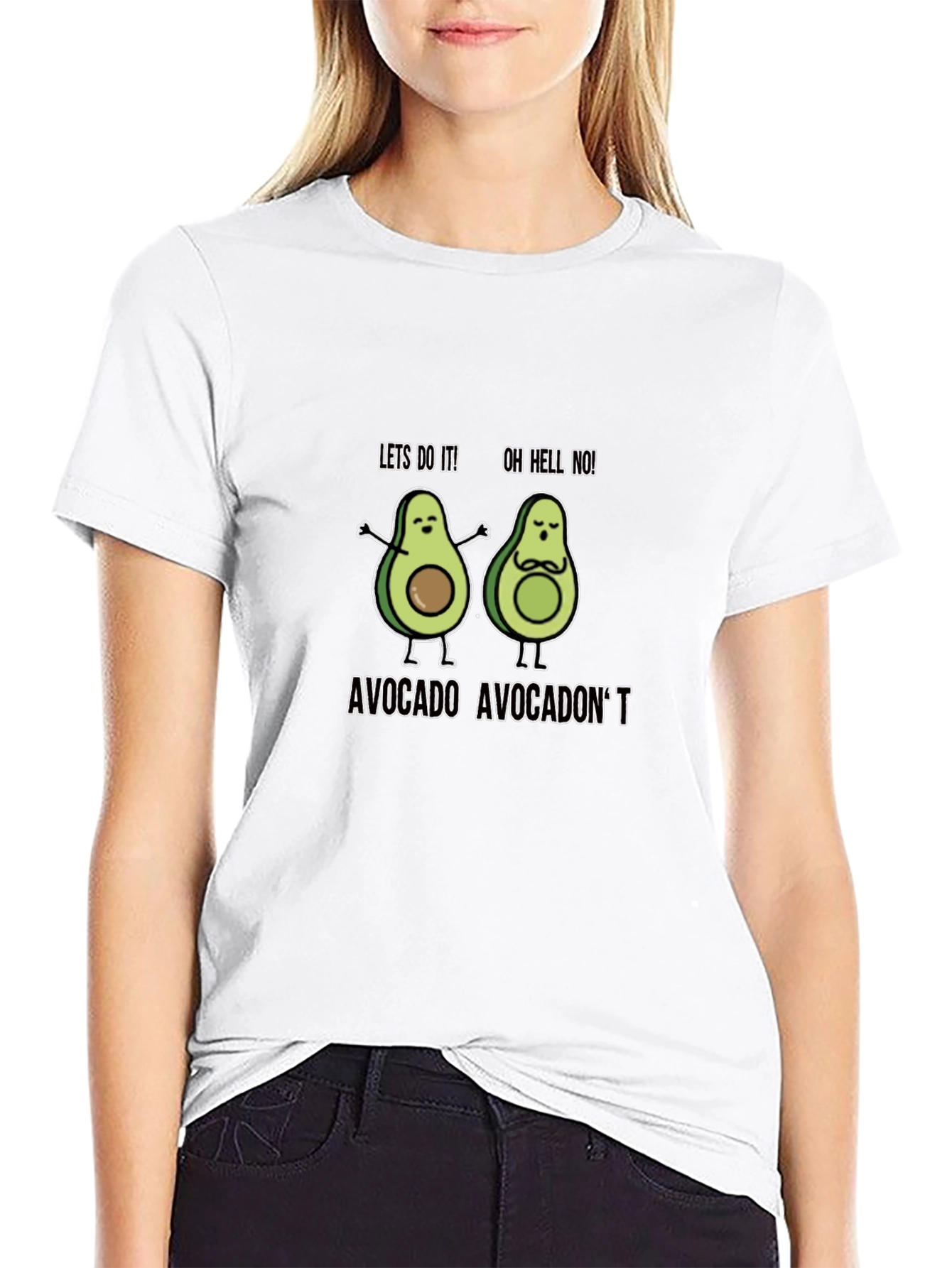 Avocado Pun Graphic T-Shirt - Humorous Fruit Tee