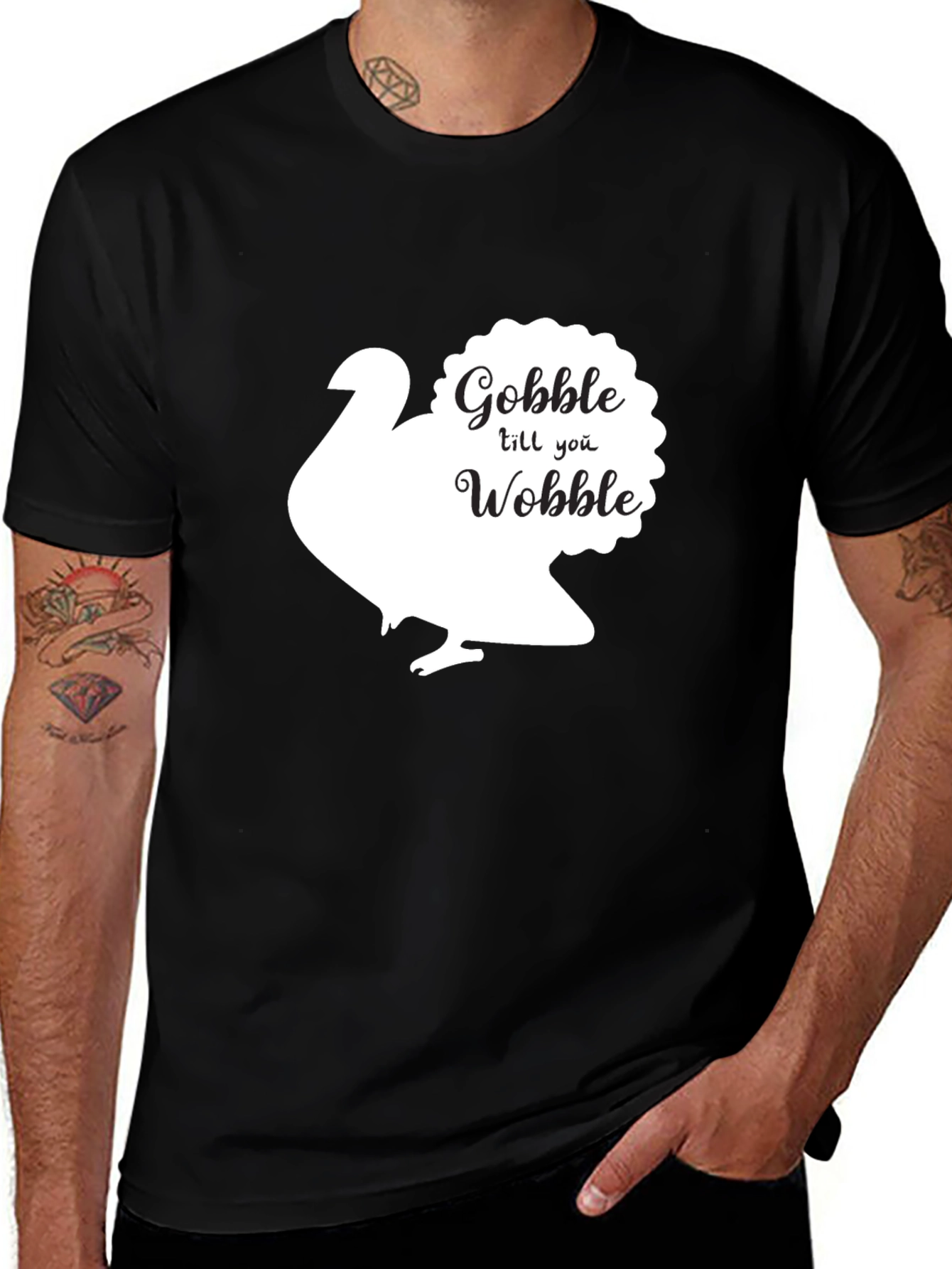 Gobble Till You Wobble Turkey Thanksgiving T-Shirt