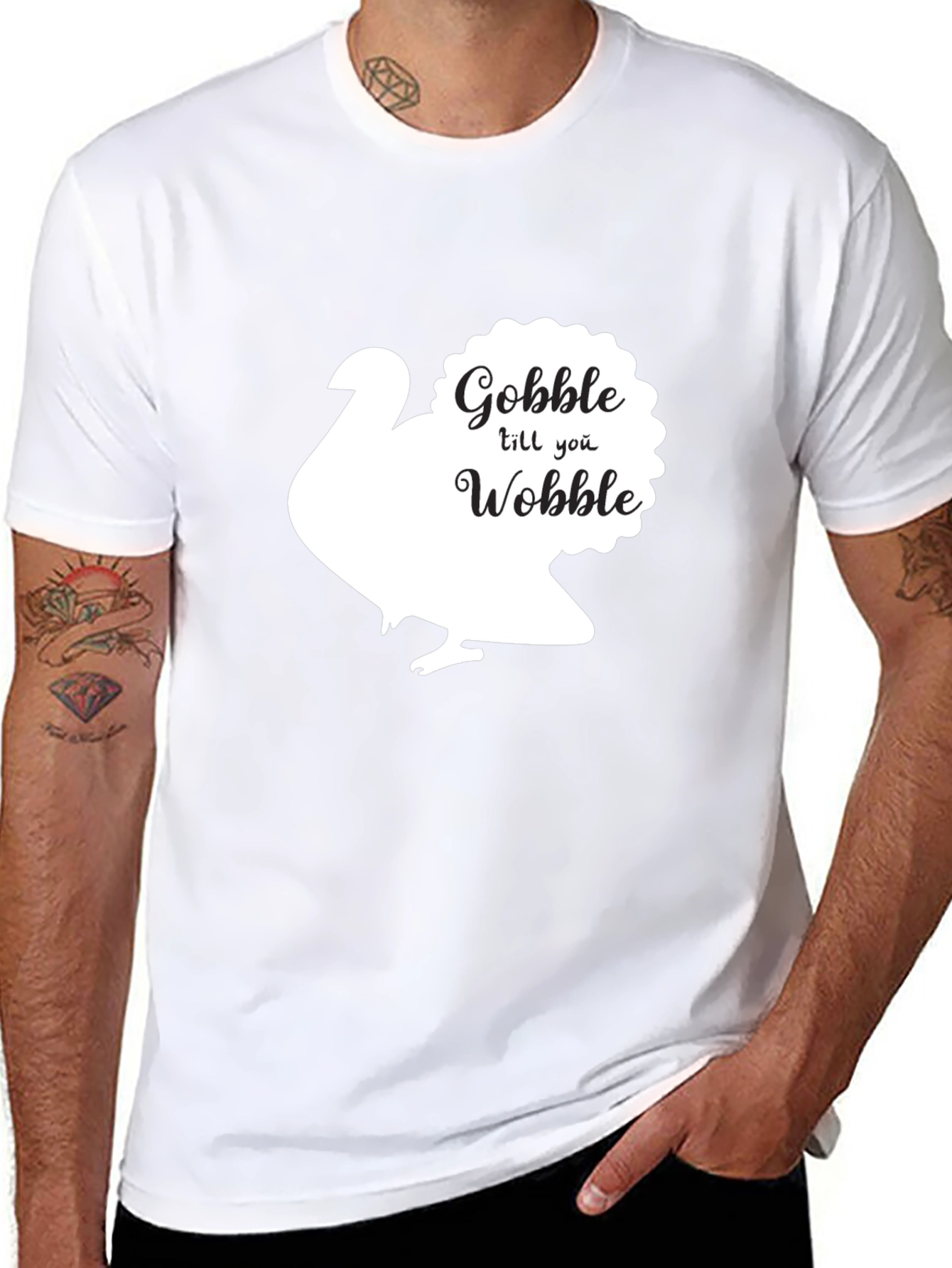 Gobble Till You Wobble Turkey Thanksgiving T-Shirt