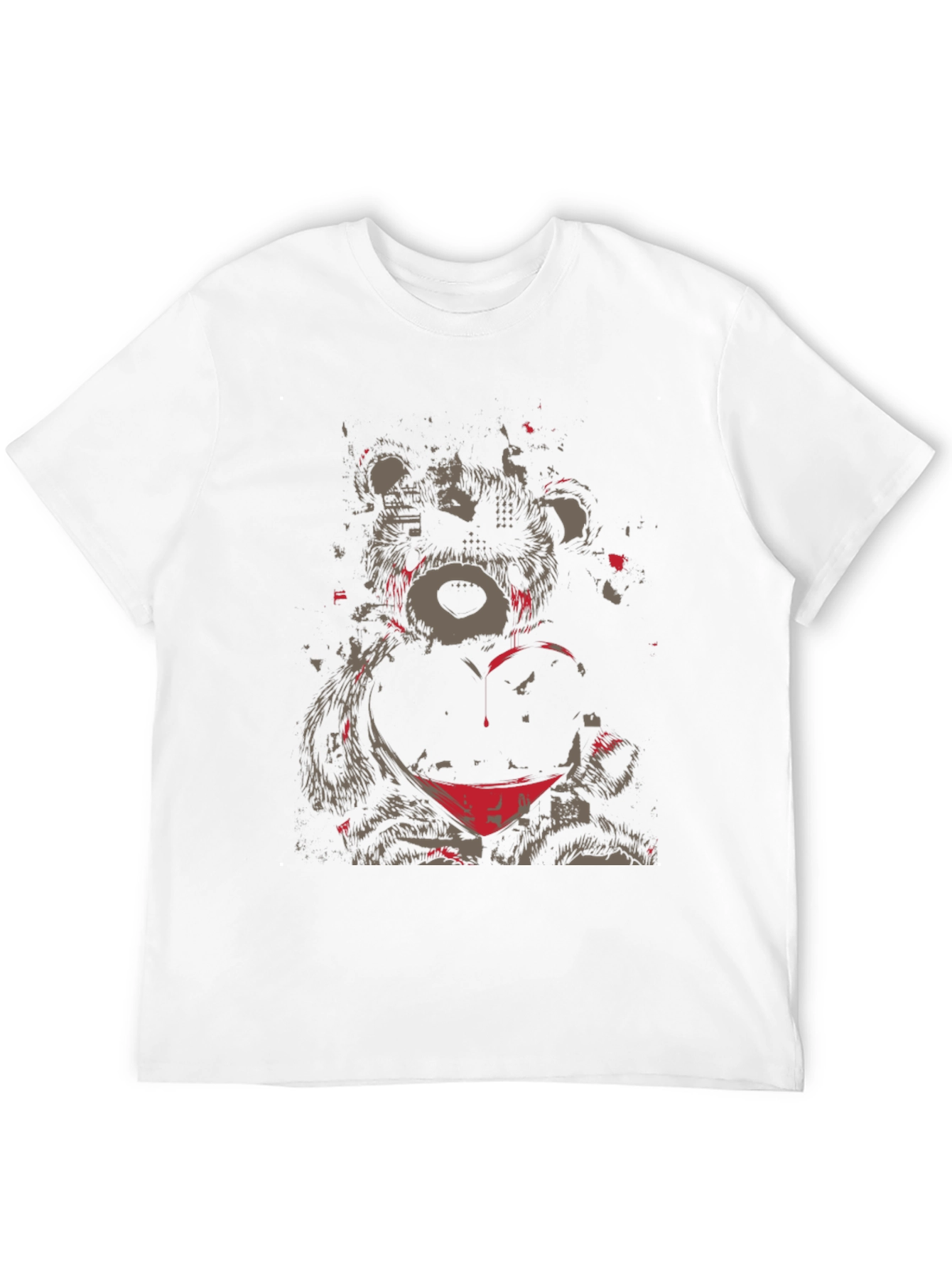 Grunge Bear Graphic Tee - Black T-Shirt