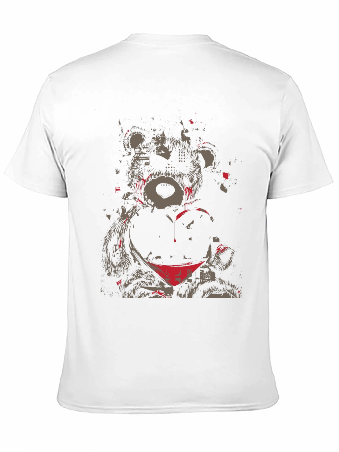 Grunge Bear Graphic Tee - Black T-Shirt
