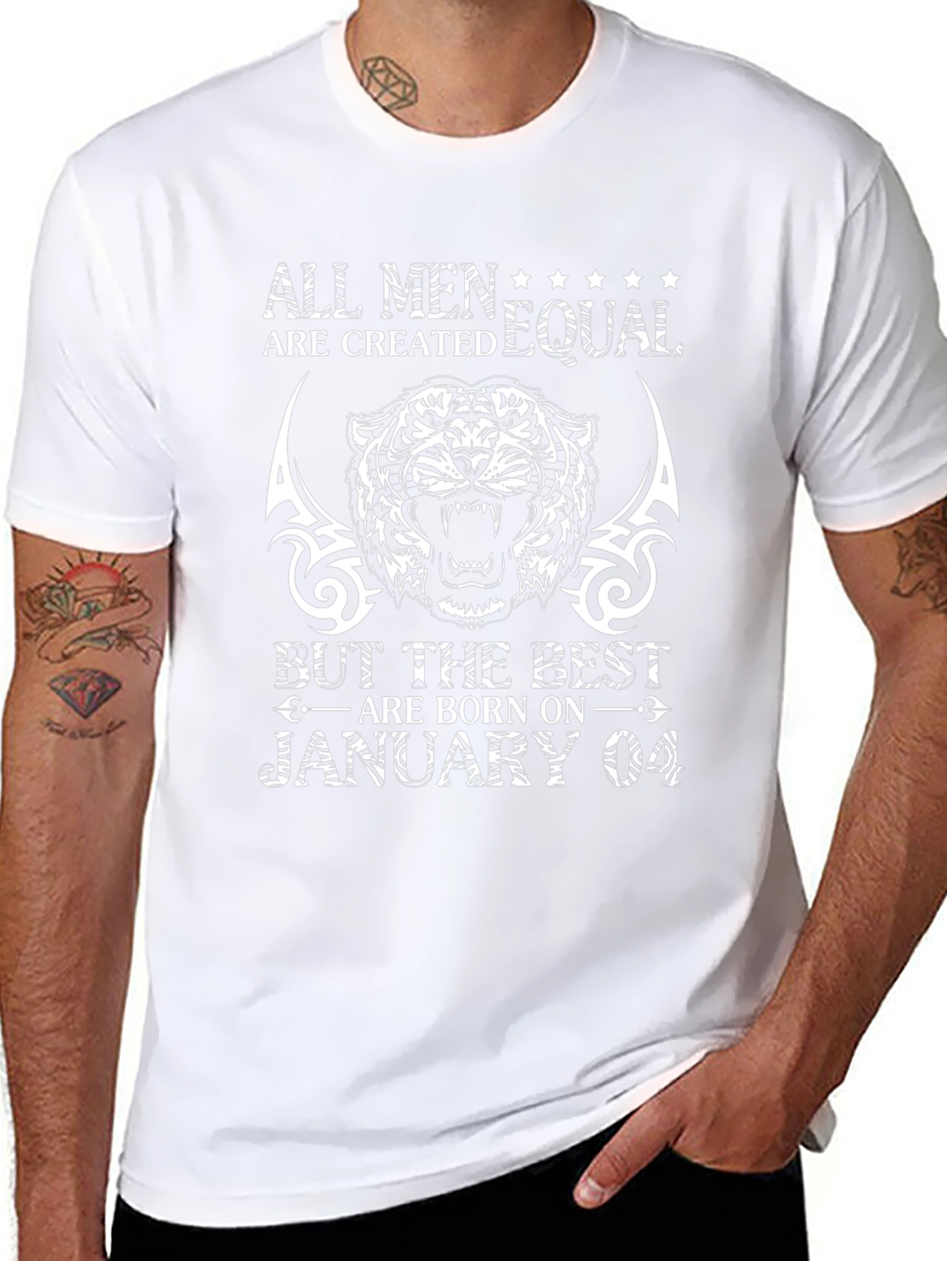 All Men Are Created Equal January 04 Birthday T-Shirt