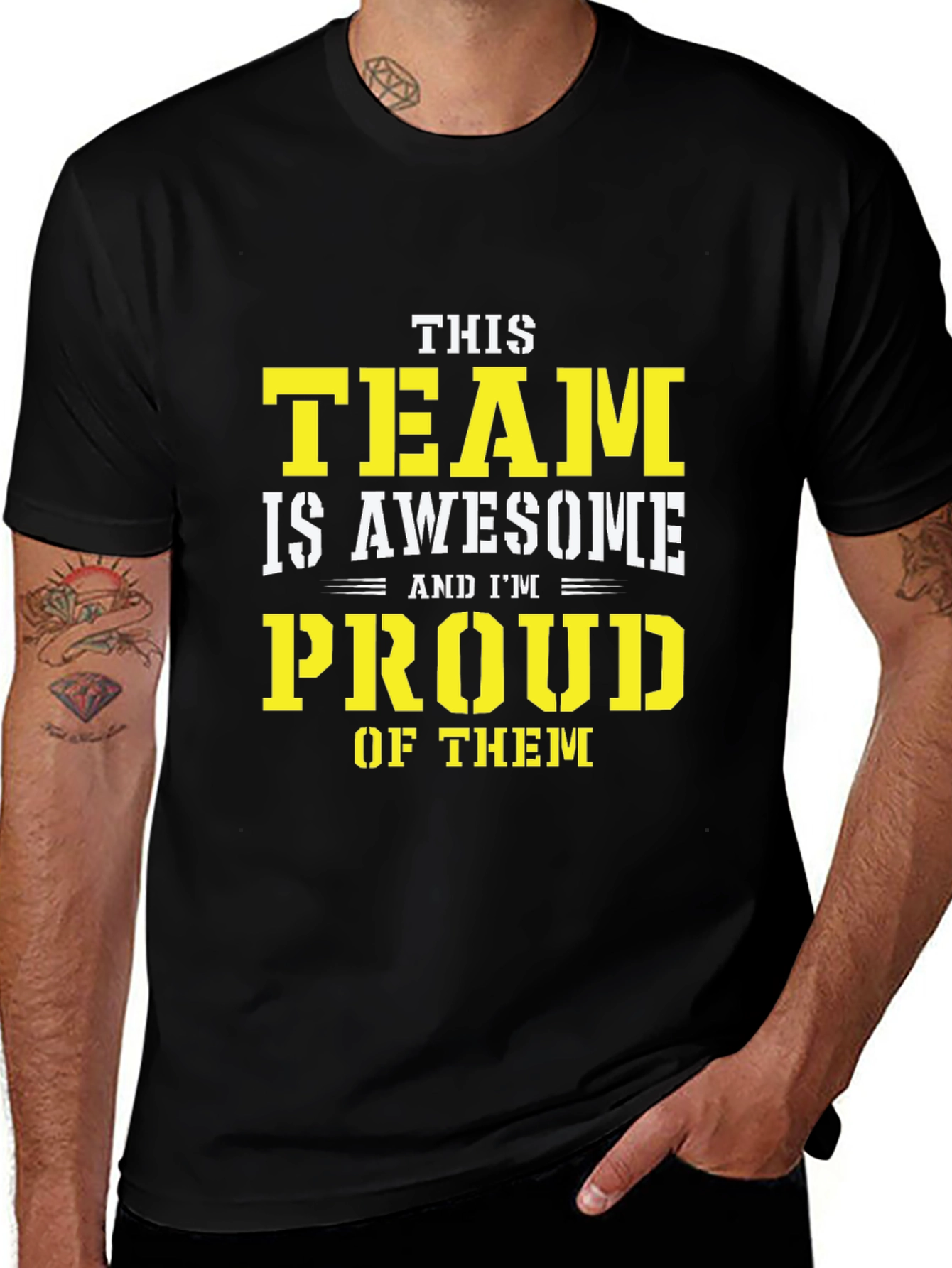Awesome Team Proud Graphic Tee - Black