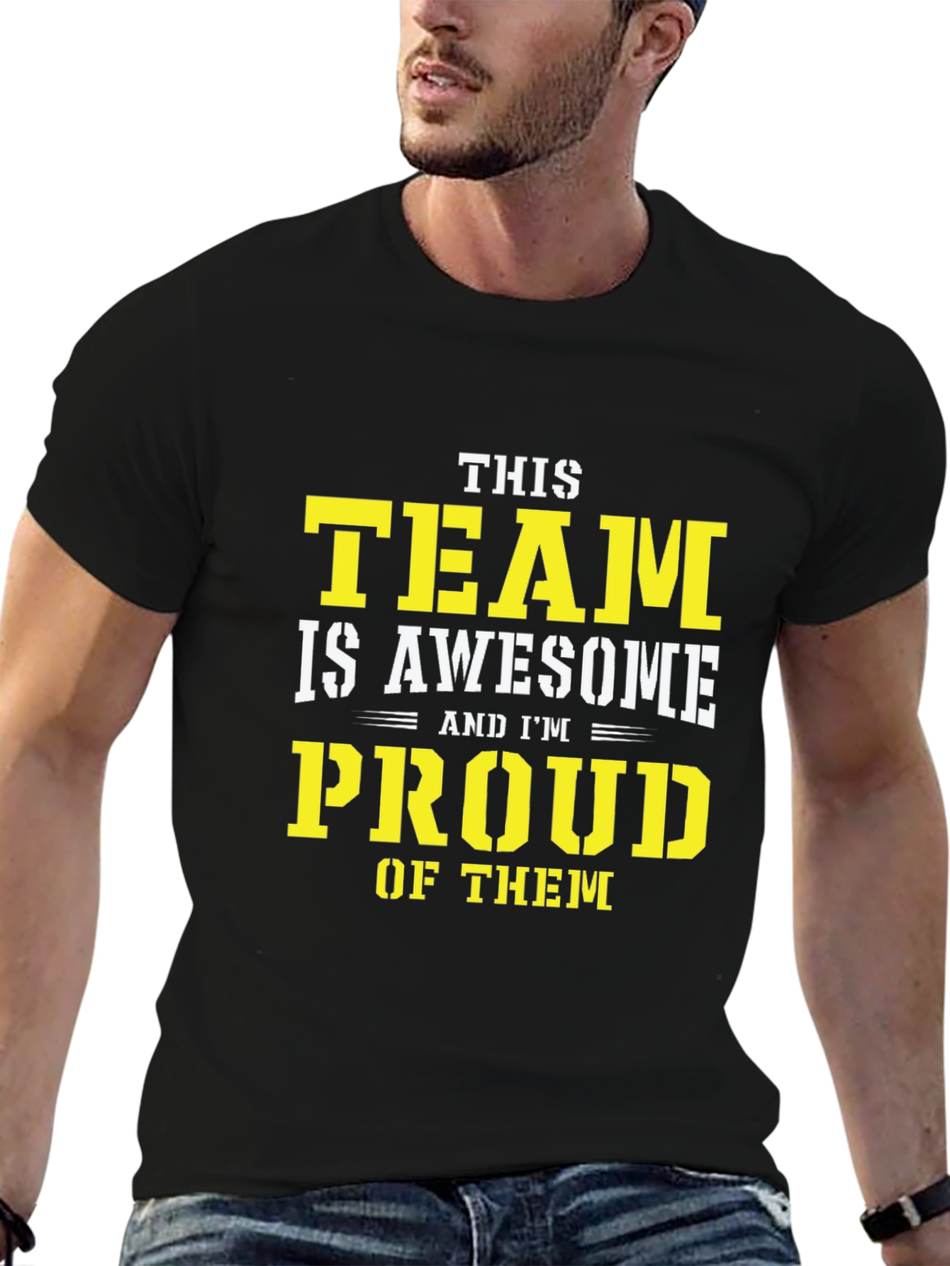 Awesome Team Proud Graphic Tee - Black