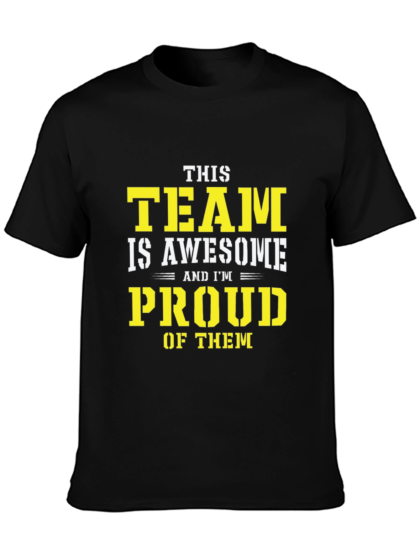 Awesome Team Proud Graphic Tee - Black