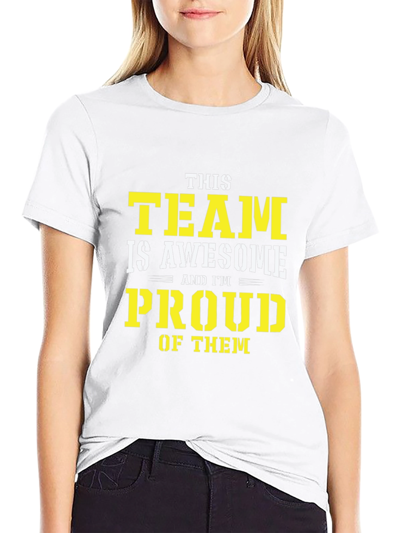 Awesome Team Proud Graphic Tee - Black