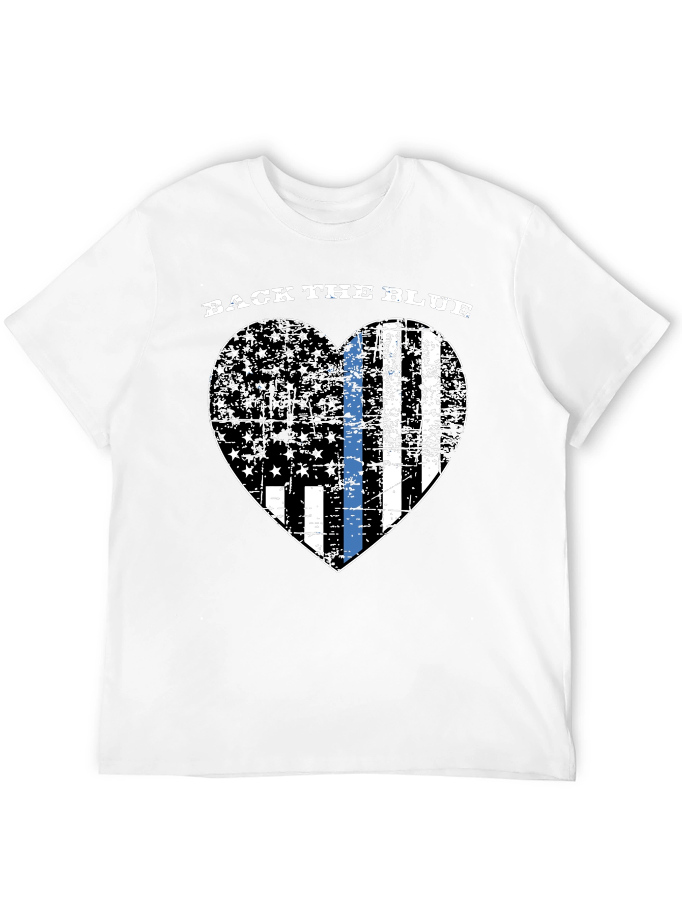 Back the Blue Heart Flag Graphic Tee