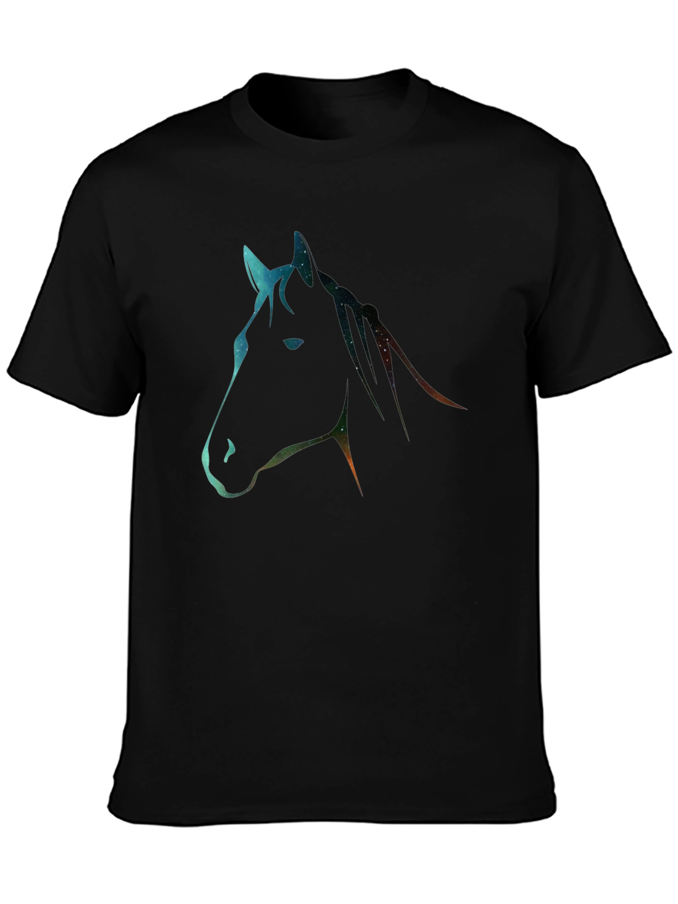 Abstract Horse Graphic Print T-Shirt