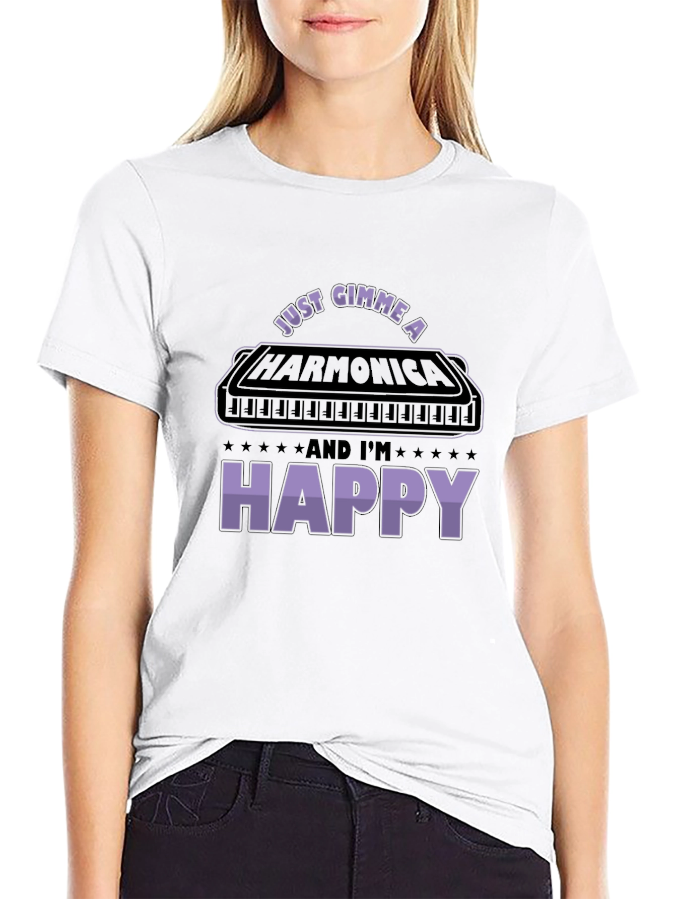 Harmonica Lover Graphic Tee - Music Gift