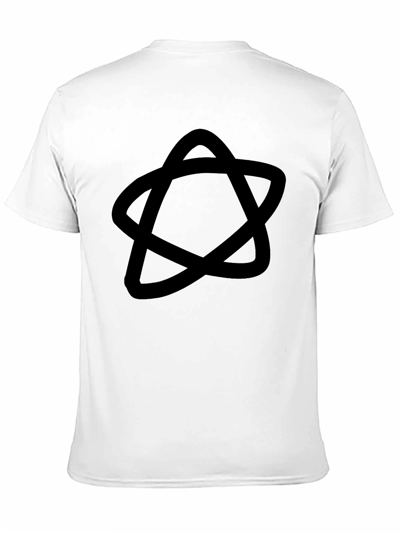 Abstract Star Black T-Shirt - Casual Style