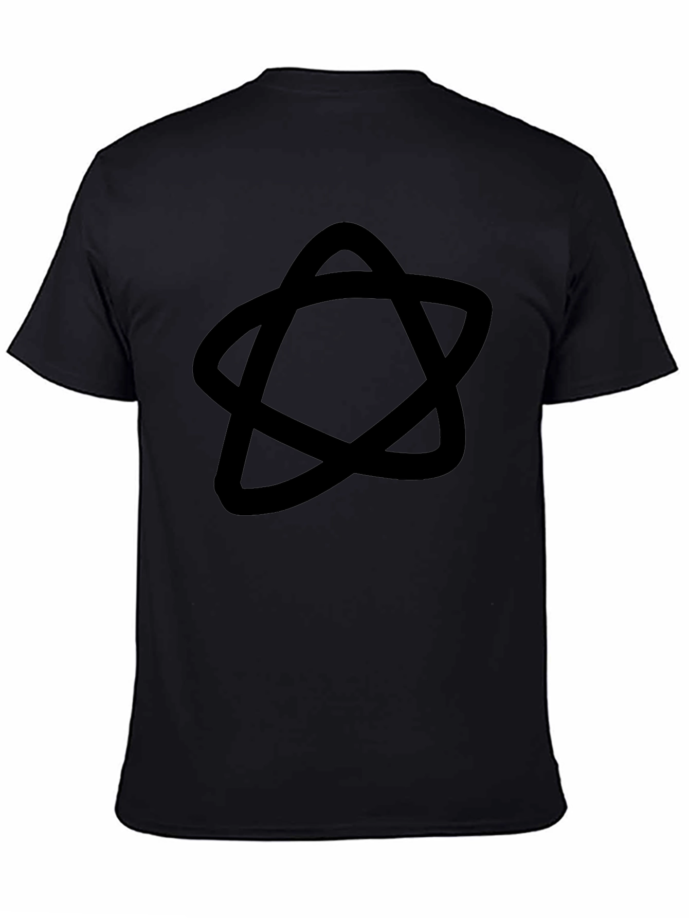 Abstract Star Black T-Shirt - Casual Style
