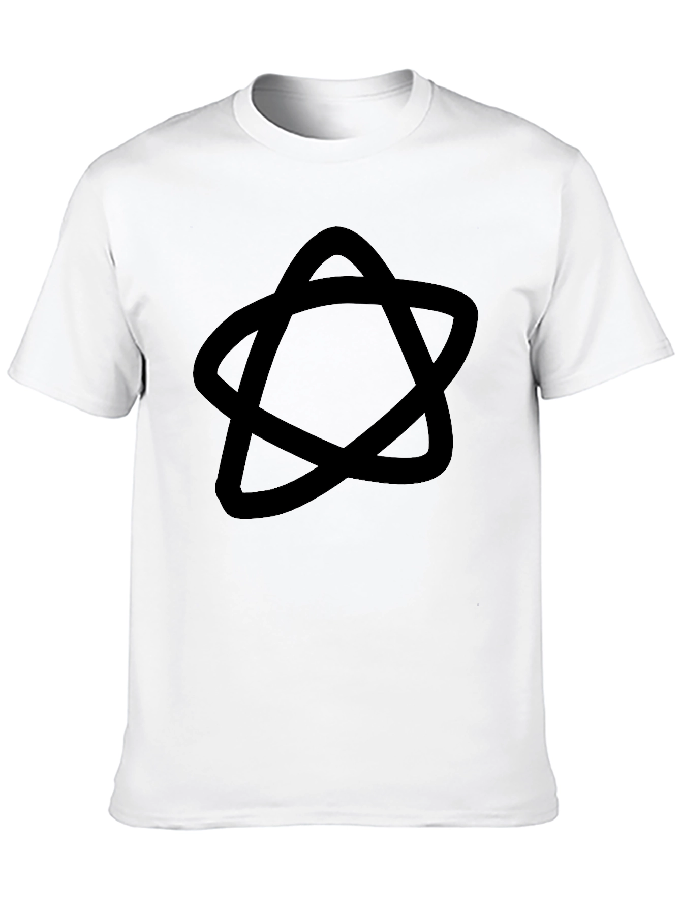 Abstract Star Black T-Shirt - Casual Style