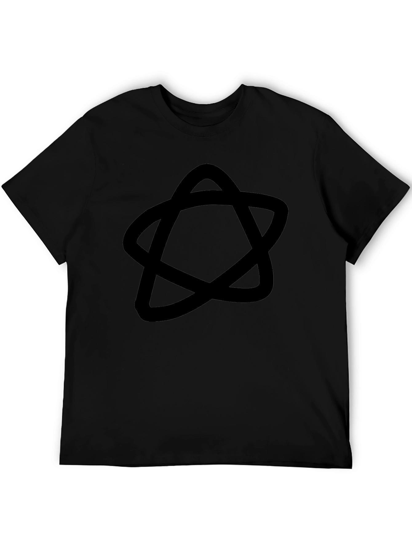 Abstract Star Black T-Shirt - Casual Style