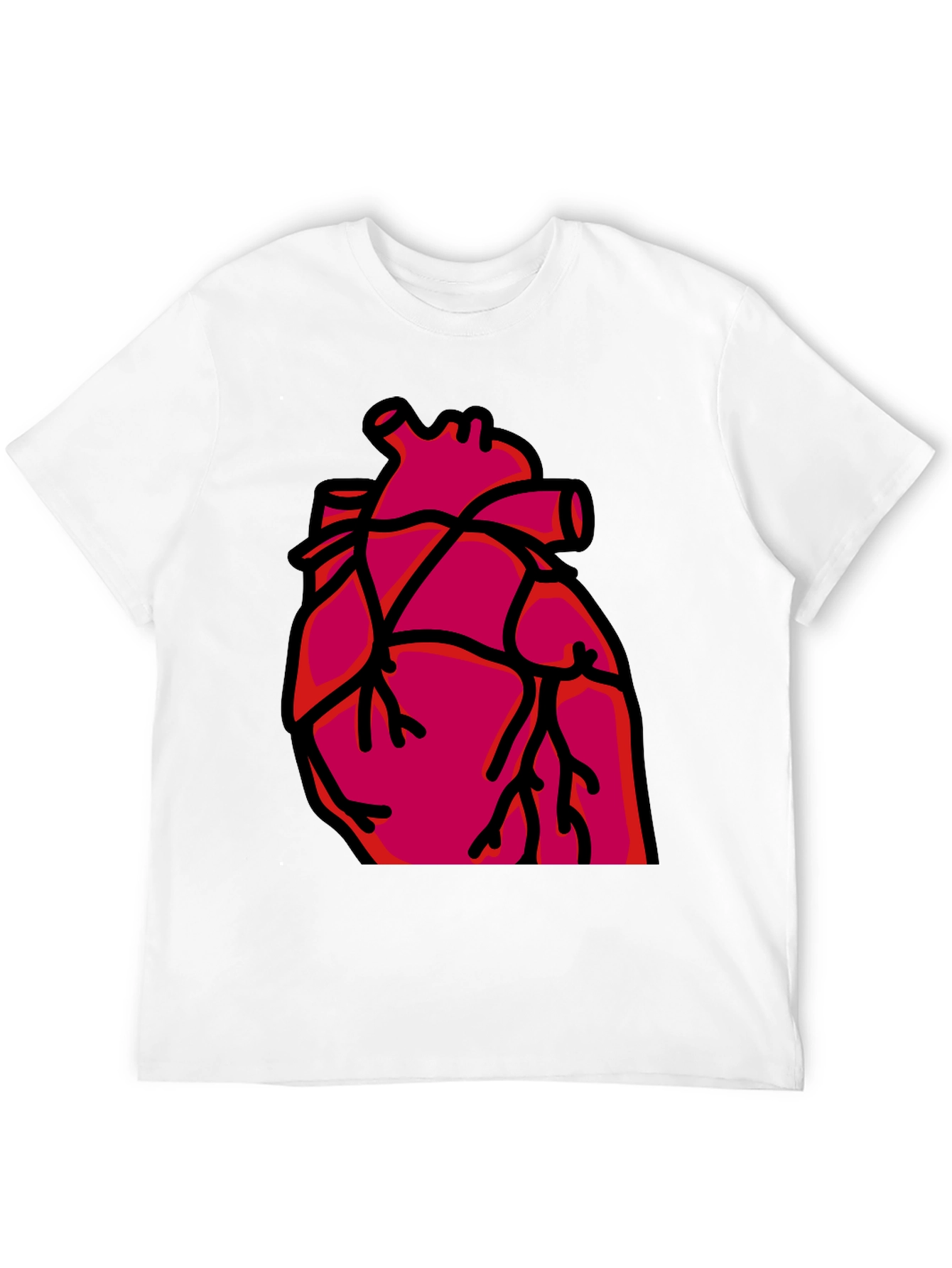 Heart Graphic T-Shirt - Bold Anatomical Style