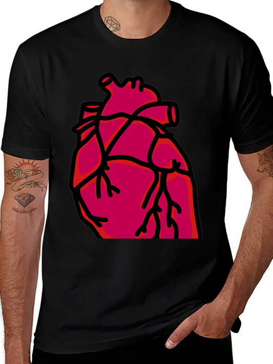 Heart Graphic T-Shirt - Bold Anatomical Style
