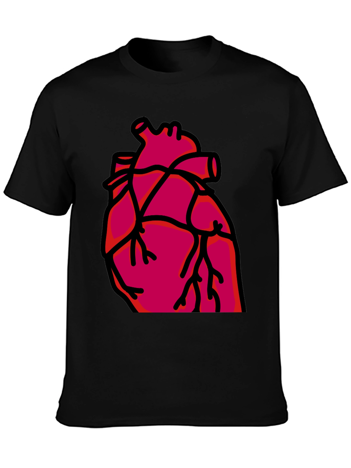 Heart Graphic T-Shirt - Bold Anatomical Style