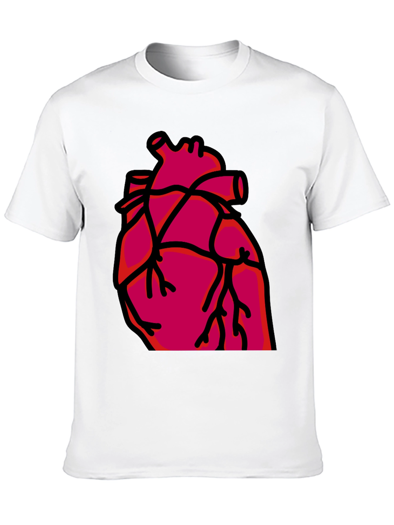 Heart Graphic T-Shirt - Bold Anatomical Style