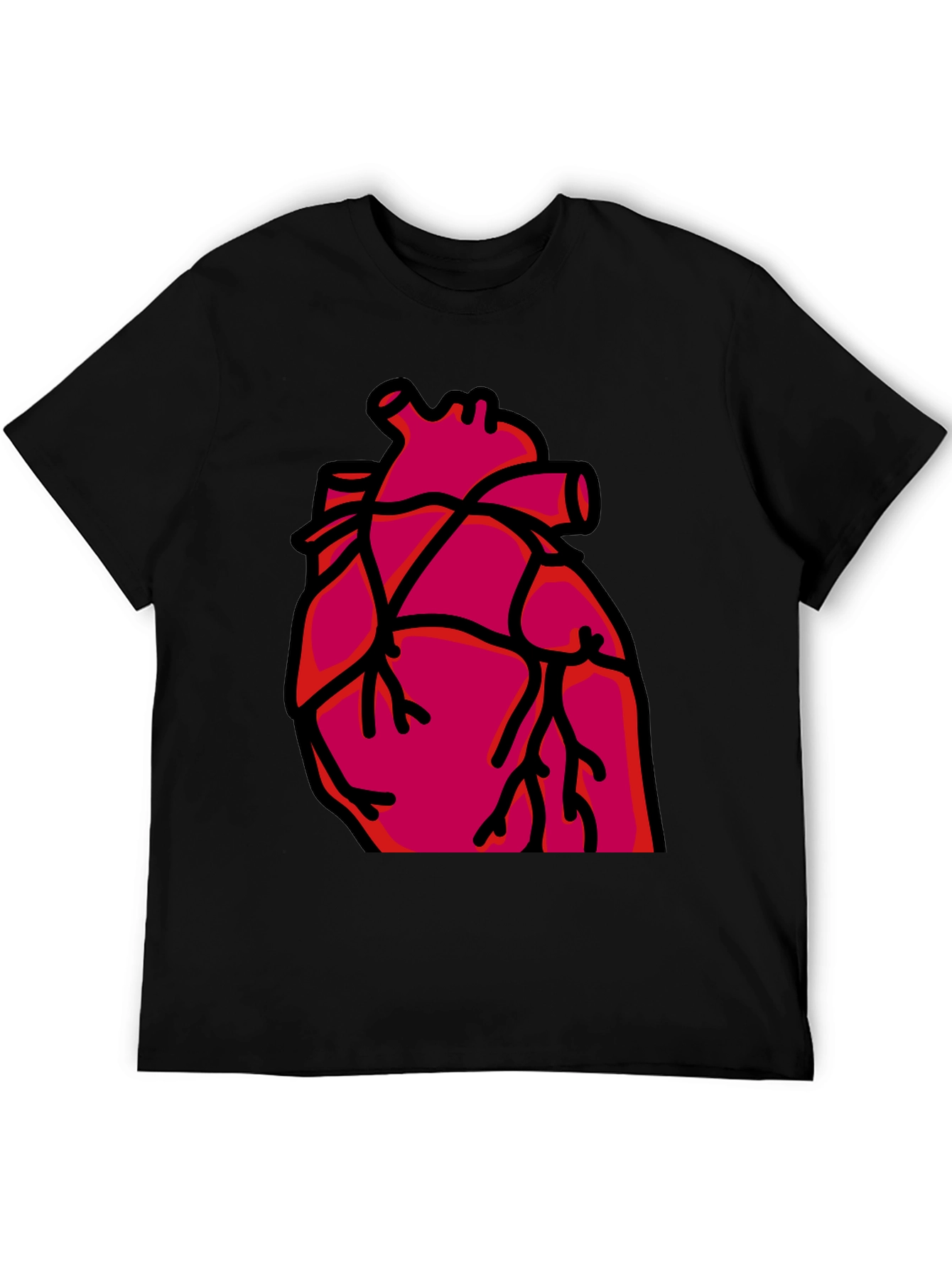 Heart Graphic T-Shirt - Bold Anatomical Style