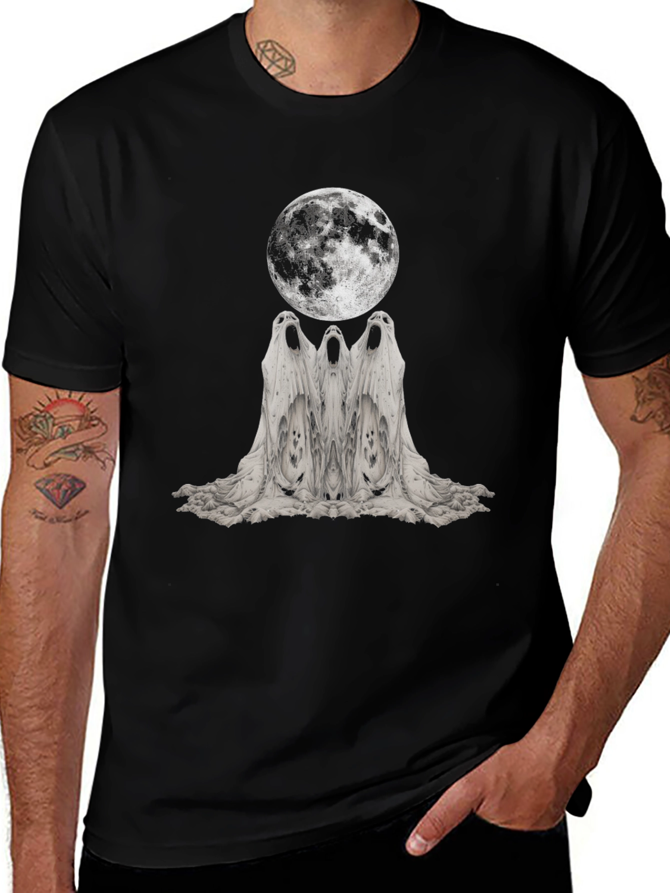 Ghost Moon Graphic T-Shirt
