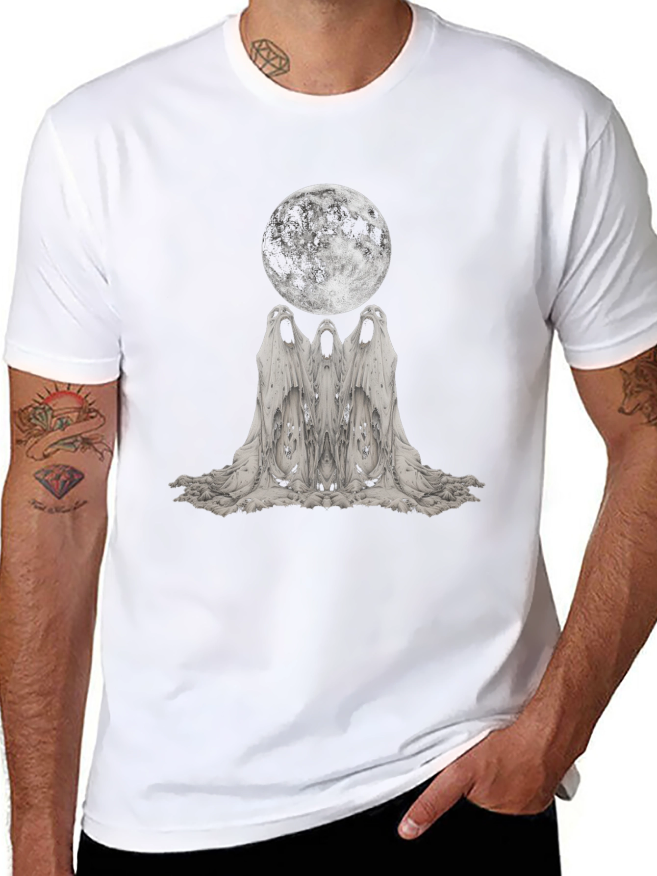 Ghost Moon Graphic T-Shirt