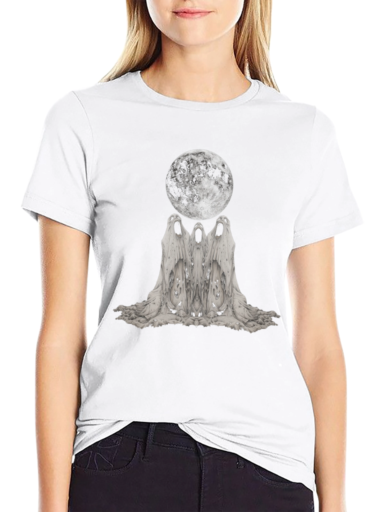 Ghost Moon Graphic T-Shirt