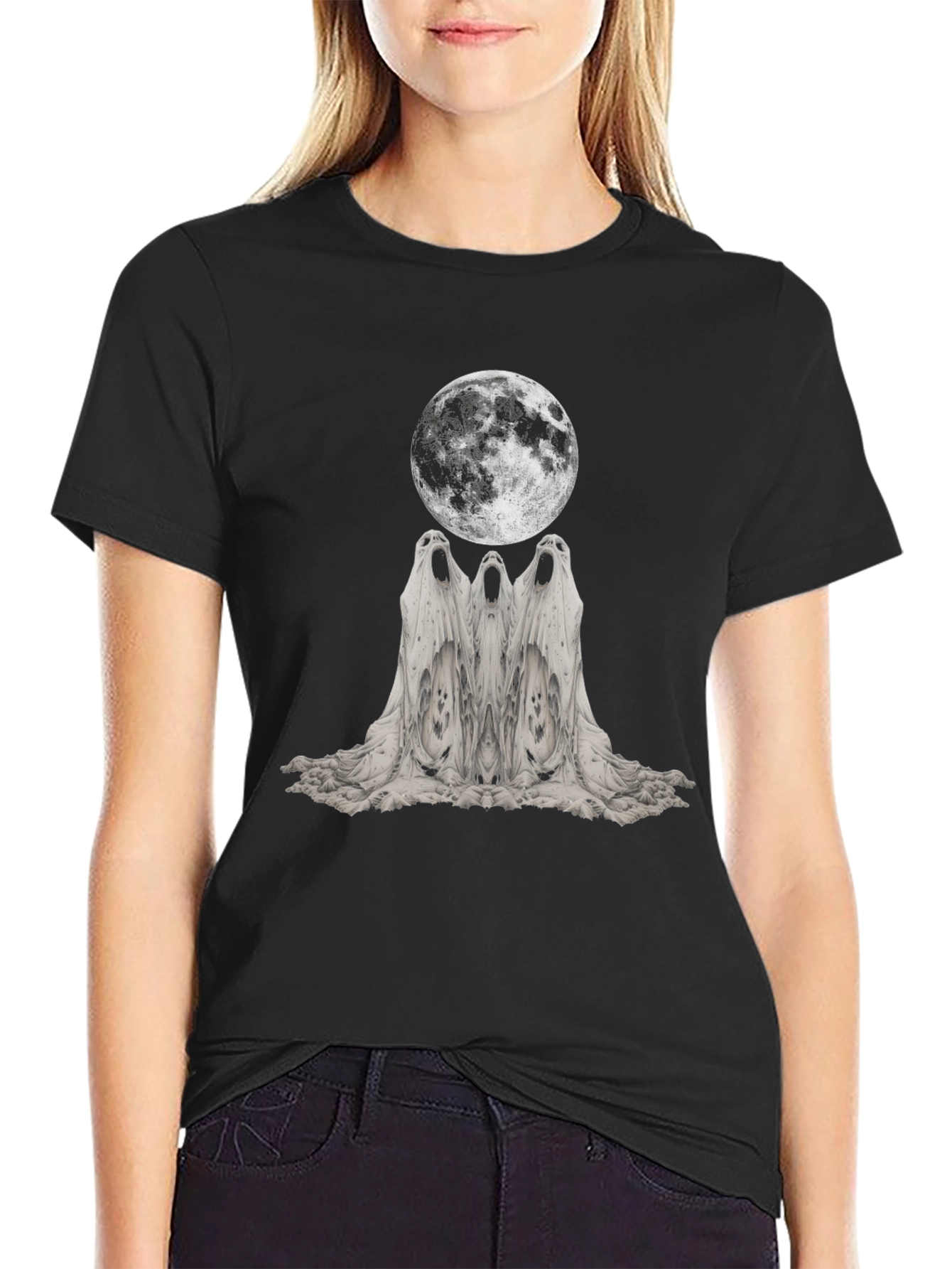 Ghost Moon Graphic T-Shirt