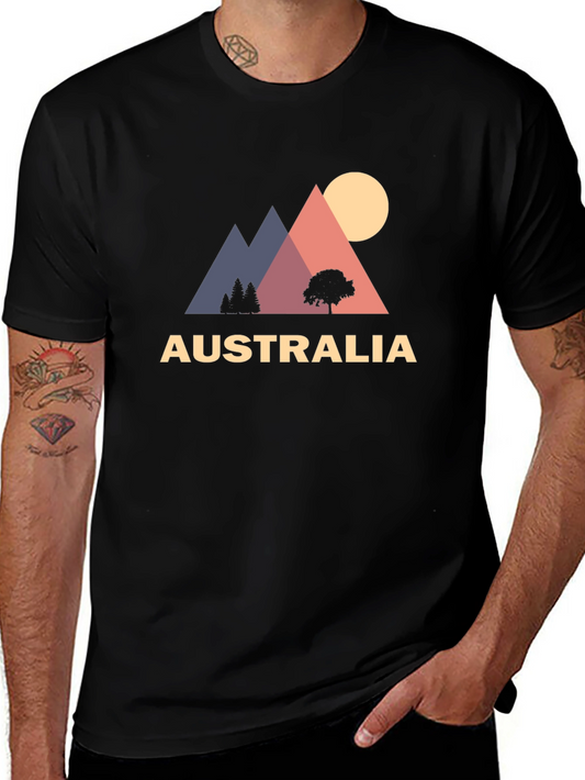 Australia Graphic Tee - Mountain Sunset